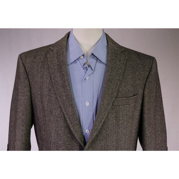 Drykorn Brown Herringbone Wool Fleece 2-Btn Blazer Jacket 40R - Picture 3 of 10